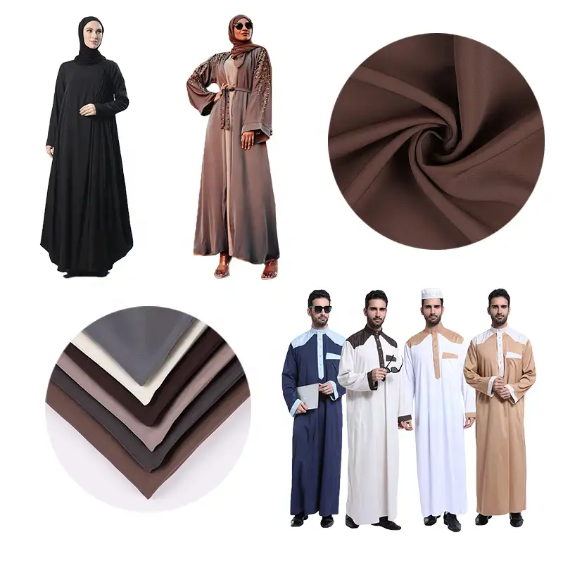 Bán Hot Chất Lượng Tốt Polyester Dệt Nida Vải Abayas Dubai Abaya Vải Nada Vải Cho Abaya