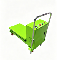 Chariot élévateur à ciseaux semi-électrique mobile avec télécommande sans fil, plateforme hydraulique 1000 kg 1,7 m, frein silencieux, roulettes