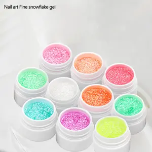 Nail art salon snowflake Nail gel 10 color New Whitening speciality shine charms for nails gel polish