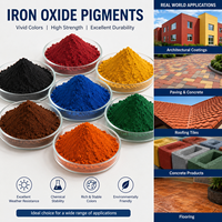 Poudre de pigment de couleur oxyde de fer rouge/jaune/noir/vert/bleu pour les pigments de briques et de béton