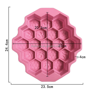 แม่พิม<span class=keywords><strong>พ</strong></span>์ซิลิโคนสำหรับอบ<span class=keywords><strong>เค้ก</strong></span>รังผึ้งลายผึ้งขนาดเล็กเครื่องมือ<span class=keywords><strong>เค้ก</strong></span><span class=keywords><strong>วัน</strong></span><span class=keywords><strong>เกิด</strong></span> - Product Image 3