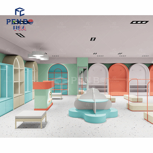 Tùy chỉnh trẻ em cử<span class=keywords><strong>a</strong></span> hàng thiết kế nội thất đầy màu sắc trang trí nội thất Showcase hiển thị bằng gỗ giải pháp đồ nội thất cho trẻ em cử<span class=keywords><strong>a</strong></span> hàng quần áo - Product Image 3