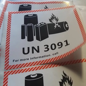 Nhãn dán pin <span class=keywords><strong>Lithium</strong></span> nhãn cảnh báo un3091 un3481 un3480 un3090 nhãn 120*110mm 100*100mm nhãn - Product Image 5