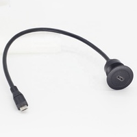 Boîtier multimédia Micro USB 2.0 3A Charge rapide Panneau PVC Micro Câble de rallonge mâle à femelle avec écrou fileté Verrouillage