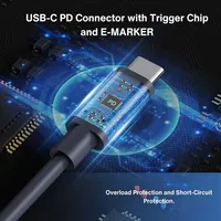 Cable de alimentación USB-C PD de 2m, 3m, 5m para Starlink Mini, adaptador de conector tipo barril impermeable para exteriores, cable de carga tipo C para Starlink Mini