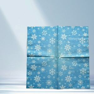 Fazzoletti di Carta con Motivo a Fiocchi di Neve in Pura Cellulosa Vergine, Carini e Freschi, Usa e Getta per Matrimoni, Banchetti e Feste - Product Image 4