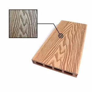 Tablero de terraza Anti-uv de grano de madera, cubierta de Wpc para suelo de exterior, gran oferta