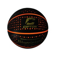 Ballon de basketball officiel de taille 29,5 en PU, lumineux dans le noir, personnalisé, vente en gros pour l'entraînement, avec possibilité de petites commandes