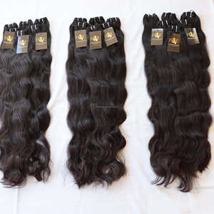Pelo de templo indio sin procesar, extensiones de cabello indio virgen, 10a, 11a, grado humano virgen, paquete de cutícula - Product Image 3