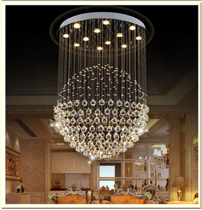 طاولة طعام منزلية فاخرة كريستال كروية مزخرفة بإضاءة ليد مع قلادة مصباح دوران - Product Image 2