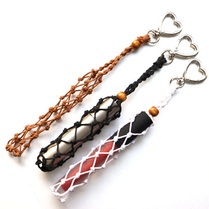 กระเป๋าตาข่ายพวงกุญแจสไตล์โบฮีเมียนห้อยสำหรับลิปสติกกระเป๋าผ้าทอมือหรูหราจี้ห้อยกระเป๋าพวงกุญแจกระเป๋า - Product Image 1