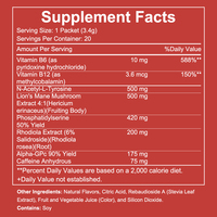 Poudre de boisson en gros Formule Quotidienne Mixte pour la Concentration avec Alpha GPC, Rhodiola et N-Acétyl-L-Tyrosine – Soutien Cognitif Sans OGM