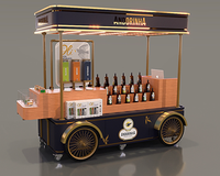Chariot mobile de petite taille pour la vente de noix en plein air, kiosque de restauration rapide à vendre