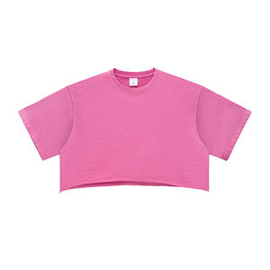 T-shirt surdimensionné en coton lavé 280GSM pour femme - Product Image 1