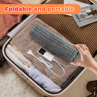 Chauffe-pieds électrique portable à brancher, norme européenne, conception à double spirale, contrôle de la température à 9 niveaux, minuterie à 4 niveaux