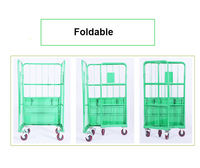 Carro de Plataforma Plegable de Acero Reforzado con Ruedas, Carretilla de Mano de Cuatro Ruedas, Capacidad de Carga de 500 kg, Personalizable OEM
