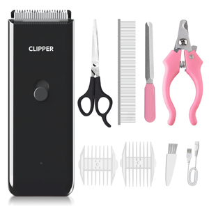 Cortadora de Pelo para Mascotas Sin Dolor, Recortadora de Pelo Inalámbrica Impermeable IPX7 para Perros y Gatos, Juego de Aseo para Mascotas con Tijeras - Product Image 5