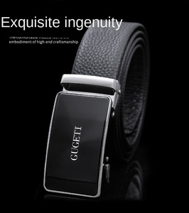 Cinturón de Cuero Genuino de Alta Calidad para Hombre, Hebilla Automática de Aleación, 3.5cm, Piel de Vaca Auténtica, Sin Agujeros, Ajustable - Product Image 3