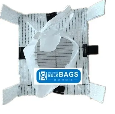 हेशेंग हॉट बिक्री निर्माता 1000 किलोग्राम 1500 केगवाहकीय लचीला कंटेनर बैग फाइबर थोक बड़े जंबो एंटीस्टैटिक बैग