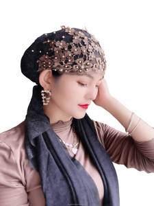 Pañuelo para la Cabeza de Mujer, Acrílico, Ecológico, Transpirable, Gorro Musulmán, Apto para Todas las Estaciones y para la Playa - Product Image 1