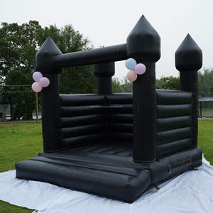Casa di rimbalzo nera gonfiabile per il noleggio di affari commerciali buttafuori di nozze <span class=keywords><strong>nero</strong></span> casa di rimbalzo - Product Image 4