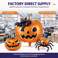 Vente en gros de ballons en feuille brillante Feile pour Halloween, ensemble de décoration de fête personnalisée imprimée