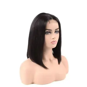 vietnamese double drawn bob wig 2*6 kim k closure bone straight wigs