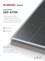 Panel Surya LONGi Hi MO X10 650W LR8-66HVD Scientist HPBC 2.0 Modul Bifasial Panel Surya Pasokan Grosir