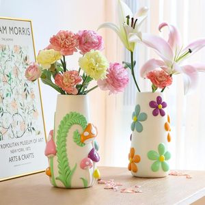 Vaso di fiori in <span class=keywords><strong>resina</strong></span> colorata unico per fiori arcobaleno Funky fungo arredamento <span class=keywords><strong>vasi</strong></span> eclettici per fiori vaso decorativo - Product Image 3