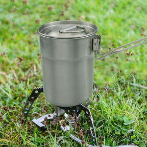 Vaisselle <span class=keywords><strong>universelle</strong></span> en acier inoxydable pour randonnée pique-nique camping-ustensiles de cuisine tasses de voyage avec casserole - Product Image 4