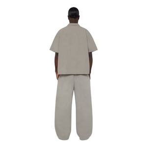 Último estilo Baggy Oversized Plain T Shirt Streetwear Sin botón Heavy Cotton Boxy Cropped Shirt Hombres - Product Image 3