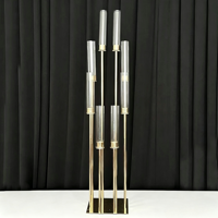 Candelabro de Metal Moderno al por Mayor para Centro de Mesa de Boda, Decoración de Mesa de Comedor, Guía de Eventos