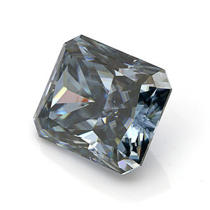 Radien cut-diamante sintético vvs, moissanita, gris oscuro - Product Image 3