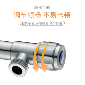 วาล์วเหล็กสแตนเลส มอร์นิ่งดิว 304 พร้อมล้อเปลือกเต่า หนึ่งทางเข้า สองทางออก สำหรับเครื่องทำน้ำอุ่น - Product Image 1