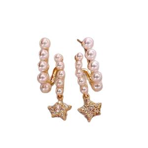 WENCHI 10913 S925 Silver DIY Pearl Accessories 2-<b>3mm</b> Beads with Hollow Support Multiple Bead Silver Jewelry Drop <b>Earrings</b> - Product Image 4