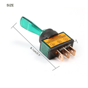สวิตช์โยกแบบมีไฟ 12V รุ่น ASW-13D พร้อมหน้าสัมผัสทองแดงสำหรับใช้ในยานยนต์ - Product Image 2
