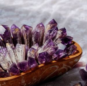 Vente en gros de baguettes d'améthyste violette en pierre naturelle brute, pointe de pierre précieuse pour ornements - Product Image 6