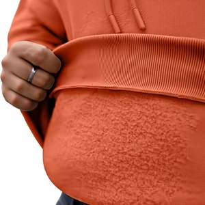 Sudadera con Capucha Beazer Deportiva Naranja para Hombre, Corte Regular, Color Sólido, Felpa de Algodón Antipilling 300g, Casual, con Bolsillo Frontal, Otoño - Product Image 5