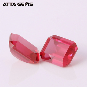 Laboratorio creado 8*6mm Octágono <span class=keywords><strong>Esmeralda</strong></span> #5 Ruby imitación rubí sintético corindón piedra precios por <span class=keywords><strong>quilate</strong></span> - Product Image 5