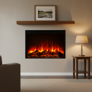 Chimenea Eléctrica Empotrable de 40 Pulgadas, Montada en la Pared, Llama Ajustable, Control Remoto, Protección Contra Sobrecalentamiento - Product Image 2