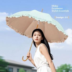 Nuevo Paraguas Plegable de Lujo para Adultos, Pequeño, con Mango Largo, Resistente, Duradero, Ligero, con Protección contra la Lluvia y el Sol - Product Image 2