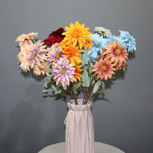 <span class=keywords><strong>Fiori</strong></span> Artificiali in Seta <span class=keywords><strong>a</strong></span> 5 Teste, Resistenti ed Ecologici, Realistici, <span class=keywords><strong>a</strong></span> Forma di Crisantemo e Margherita, per Decorazioni Casa, Hotel, Matrimoni - Product Image 2