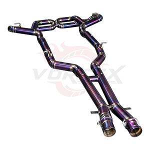 Échappement Catback Vortex Titanium Purple Non-Résonné pour Mercedes AMG SLS R197 6.2L V8 avec Système de Double Sortie d'Échappement Violette - Product Image 2