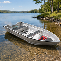 Vente directe usine – Bateau en aluminium robuste à coque en V, bateau de pêche résistant à la corrosion, facile à contrôler, pour la pêche en extérieur