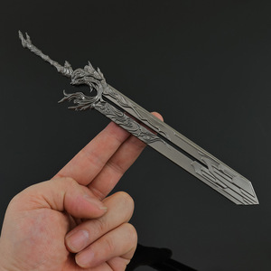 Anime-Zubehör Kaltwaffen-Modell Mini-Legierungsschwert <span class=keywords><strong>YanJin</strong></span> Mattschwarzes Schwert 22CM COS-Requisite Großhandel Hochwertiges Geschenk - Product Image 5