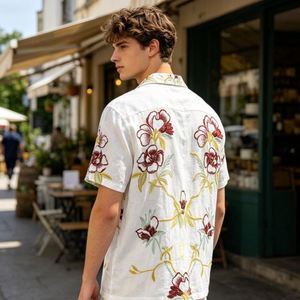 เสื้อเชิ้ตผ้าลินินผู้ชาย เสื้อเชิ้ตทรงบ็อกซี่และทรงหลวม เสื้อเชิ้ตสีสันสดใส เสื้อเชิ้ตผู้ชายลำลองสำหรับใส่ทำงาน เสื้อเชิ้ตผ้าฝ้ายลำลองติดกระดุม - Product Image 2