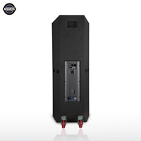 Barre de son amplifiée intégrée 2400W de pointe, haut-parleur actif double 15 pouces haut de gamme PA 4 Ohm, étanche et portable