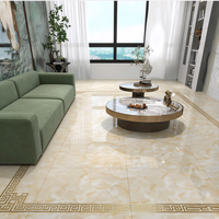 Carrelage en marbre onyx vert de luxe 600x600, dalle en porcelaine haute brillance pour murs et sols dans les cafés, bureaux, halls d'hôtels