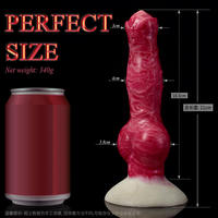 LOVE Hunde-Dildo mit Knoten, bunte Strap-on Dildos, dicke Silikon-Analdildos für Frauen und Männer Paare