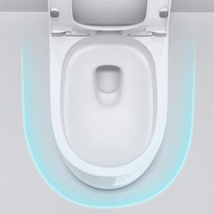 Inodoros de WC de una pieza alargados sifónicos de cerámica para baño montados en el suelo de China con cuenco de cubierta de asientos - Product Image 5